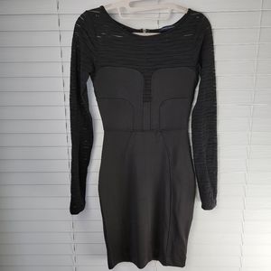 French Connection Black Fitted Dress